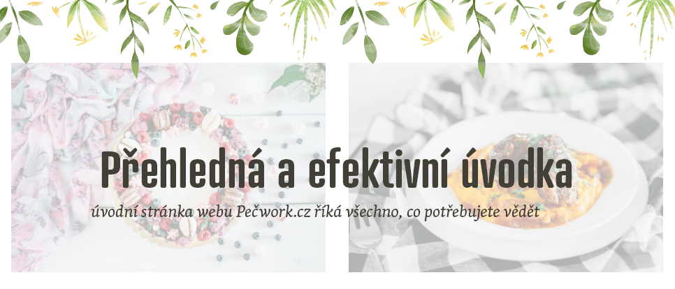 Pečwork.cz – úvodní stránka se vším, co chcete ukázat