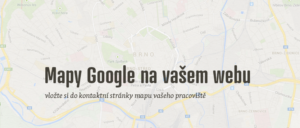 Jak vložit mapu Google na svou stránku